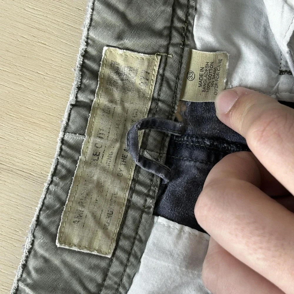 Vintage Y2K American Eagle Cargo Shorts Mens 33 Blue‎ Canvas Distressed